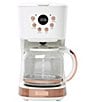 Color:White - Image 1 - Haden Drip Coffee Maker 12 Cup Countertop Coffee Machine for Home with Glass Coffee Carafe - Vintage Retro Kitchen