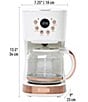 Color:White - Image 2 - Haden Drip Coffee Maker 12 Cup Countertop Coffee Machine for Home with Glass Coffee Carafe - Vintage Retro Kitchen