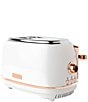 Color:White - Image 1 - Heritage 2 Slice Toaster Stainless Steel Wide Slot with Removable Crumb Tray and Control Settings