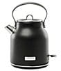 Color:Black - Image 1 - Heritage 1.7 Liter Stainless Steel Cordless Electric Kettle with Auto Shut-Off and Boil-Dry