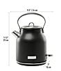 Color:Black - Image 5 - Heritage 1.7 Liter Stainless Steel Cordless Electric Kettle with Auto Shut-Off and Boil-Dry