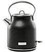 Color:Black - Image 1 - Heritage 1.7 Liter Stainless Steel Cordless Electric Kettle with Auto Shut-Off and Boil-Dry