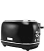 Color:Black - Image 1 - Heritage 2 Slice Toaster Stainless Steel Wide Slot with Removable Crumb Tray and Control Settings