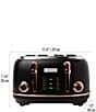 Haden Heritage 4 Slice Stainless Steel Wide Slot with Removable Crumb Tray and Control Settings Toaster, Color:Black/Copper - Image 6