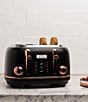 Haden Heritage 4 Slice Stainless Steel Wide Slot with Removable Crumb Tray and Control Settings Toaster, Color:Black/Copper - Image 9