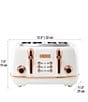 Color:White - Image 4 - Heritage 4 Slice Toaster Stainless Steel Wide Slot with Removable Crumb Tray and Control Settings