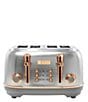 Color:Silver - Image 1 - Heritage 4 Slice Toaster Stainless Steel Wide Slot with Removable Crumb Tray and Control Settings