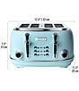 Color:Turquoise - Image 6 - Heritage 4-Slice, Wide Slot Toaster with Removable Tray