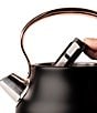 Color:Black/Copper - Image 4 - Heritage Cordless Stainless Steel Electric Kettle with Auto Shut-Off and Boil-Dry Protection- Black/Copper