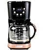Color:Black/Copper - Image 1 - Modern 12-Cup Programmable Drip Coffee Maker with Strength Control and Timer- Black & Copper