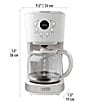 Haden Modern 12-Cup Programmable Drip Coffee Maker with Strength Control and Timer, Color:White - Image 6