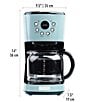 Color:Turquoise - Image 4 - Modern 12-Cup Programmable Drip Coffee Maker with Strength Control and Timer