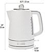 Color:White - Image 6 - Starbeck Kettle 1.7 Liter Textured PP/ABS Body, Cordless Electric Kettle with Auto Shut-Off and Boil-Dry
