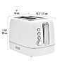 Haden Starbeck Starbeck 2 Slice Toaster Wide Slot with Removable Crumb Tray, Variable Browning Control, and Settings, Color:White - Image 6