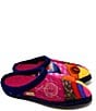 Color:Strawberry - Image 2 - Calypso Patchwork Wool Mule Slippers