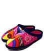 Color:Strawberry - Image 4 - Calypso Patchwork Wool Mule Slippers
