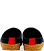 Color:Navy - Image 3 - Cuoricini Heart Embroidered Wool Felt Clogs