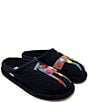 Color:Black - Image 2 - Jack Dog Appliqued Wool Mule Slippers