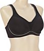 Color:Black/Charcoal - Image 1 - Half Moon Active by Modern Movement Mesh Underwire Sports Bra