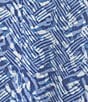 Color:Blue Chevron - Image 3 - Half Moon by Modern Movement Chevron Print Short Sleeve Knit Lounge Dress