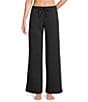 Modern Movement Half Moon by Modern Movement Knit Drawstring Tie Coordinating Lounge Pants, Color:Black - Image 1