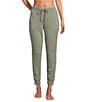 Modern Movement Half Moon By Modern Movement Scuba Knit Drawstring Tie Coordinating Lounge Pants, Color:Deep Sage - Image 1