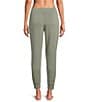 Modern Movement Half Moon By Modern Movement Scuba Knit Drawstring Tie Coordinating Lounge Pants, Color:Deep Sage - Image 2