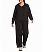 Half Moon By Modern Movement Scuba Knit Drawstring Tie Coordinating Lounge Pants - Image 3