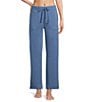 Half Moon by Modern Movement Solid Jersey Knit Drawstring Tie Coordinating Slim Lounge Pants - Image 5