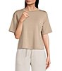 Half Moon by Modern Movement Solid Jersey Knit Short Sleeve Round Neck Coordinating Lounge Top - Image 5