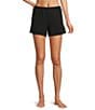 Half Moon by Modern Movement Solid Knit Textured Stripe Coordinating Lounge Shorts - Image 1