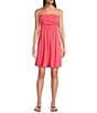 Modern Movement Half Moon by Modern Movement Solid Strapless Knit Tunic, Color:Coral Paradise - Image 1