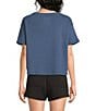 Half Moon by Modern Movement Solid Textured Stripe Short Sleeve Crew Neck Coordinating Lounge Top - Image 6