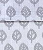 Color:Grey Leaf - Image 4 - Halo Leaves Print Fitted Sheet For BassiNest