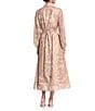 Halston Balloon Sleeve Animal Print Midi Shirt Dress - Image 2