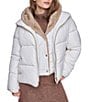 Halston Faux Fur Hooded Zip Front Puffer Jacket - Image 4
