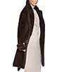 Halston Faux Fur Notch Collar Wrap Belted Oversized Maxi Coat - Image 2