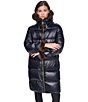 Halston Faux Fur Notch Collar Zip Front Down Jacket - Image 3