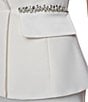 Halston Notched Collar Sleeveless Satin Long Dress - Image 5