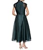 Halston Organza Cap Sleeve Button Front Midi Dress - Image 2