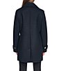 Halston Petite Size Wool Blend Notch Collar Long Sleeve Double Breasted Peacoat - Image 2