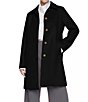 Halston Petite Size Wool Blend Point Collar Long Sleeves Single Breasted Walker Coat - Image 1