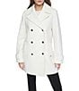 Halston Wool Blend Botch Double Breasted Peacoat - Image 5