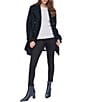 Halston Wool Blend Botch Double Breasted Peacoat - Image 4