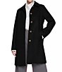 Halston Wool Blend Point Collar Long Sleeve Single Breasted Walker - Image 1