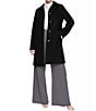Halston Wool Blend Point Collar Long Sleeve Single Breasted Walker - Image 4