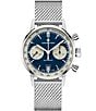 Color:Silver - Image 1 - American Classic Intra-Matic Automatic Chronograph Blue Dial Bracelet Watch
