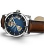 Hamilton Jazzmaster Open Heart Auto Caliber Automatic Brown Leather Strap Watch - Image 3