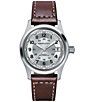 Hamilton Men's Khaki Field Automatic Leather Strap Bracelet Watch, Color:Brown - Image 1