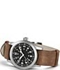 Color:Brown - Image 2 - Men's Khaki Field Mechanical Brown NATO Leather Strap Watch